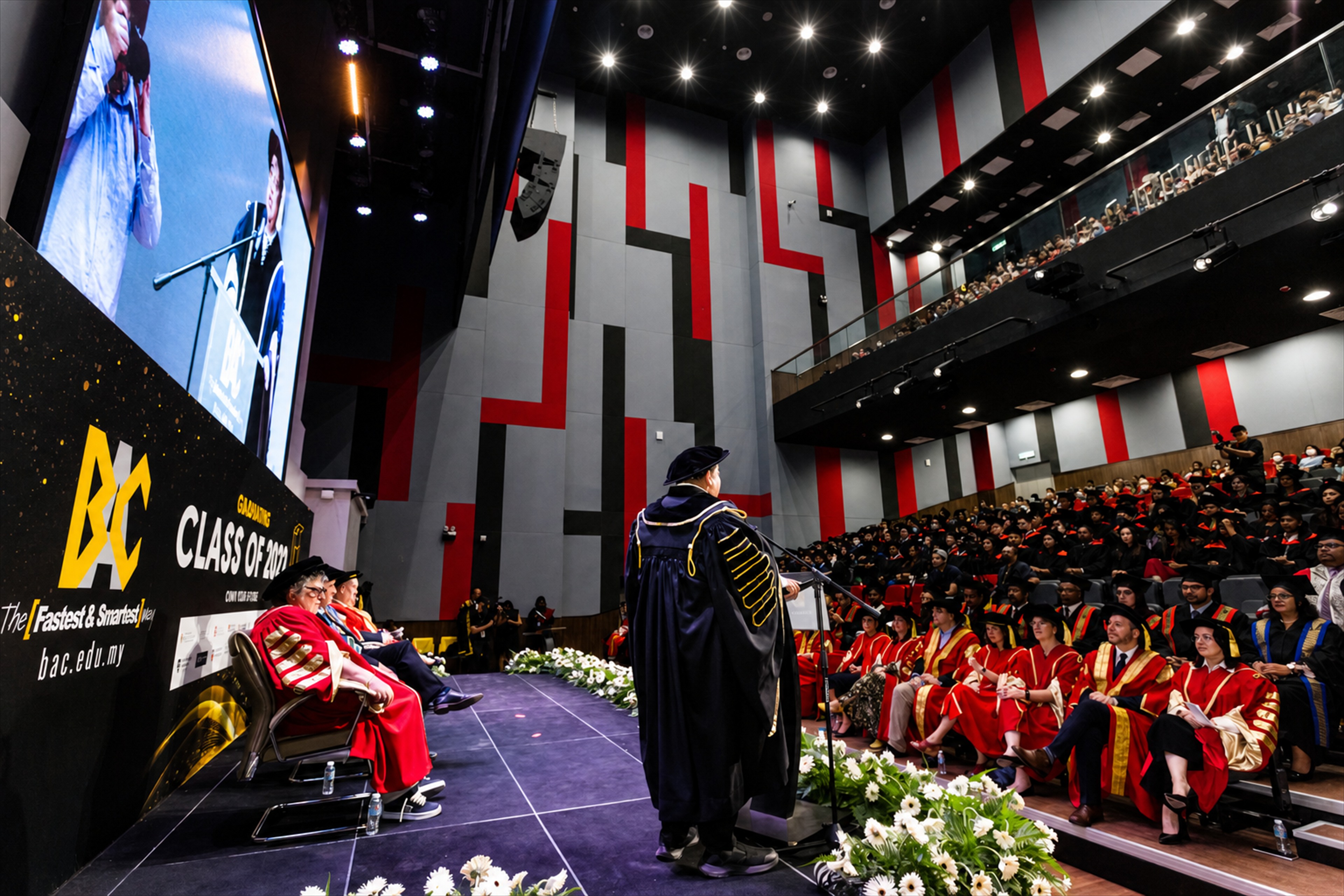 Brickfields Asia College graduation ceremony in the BAC auditorium