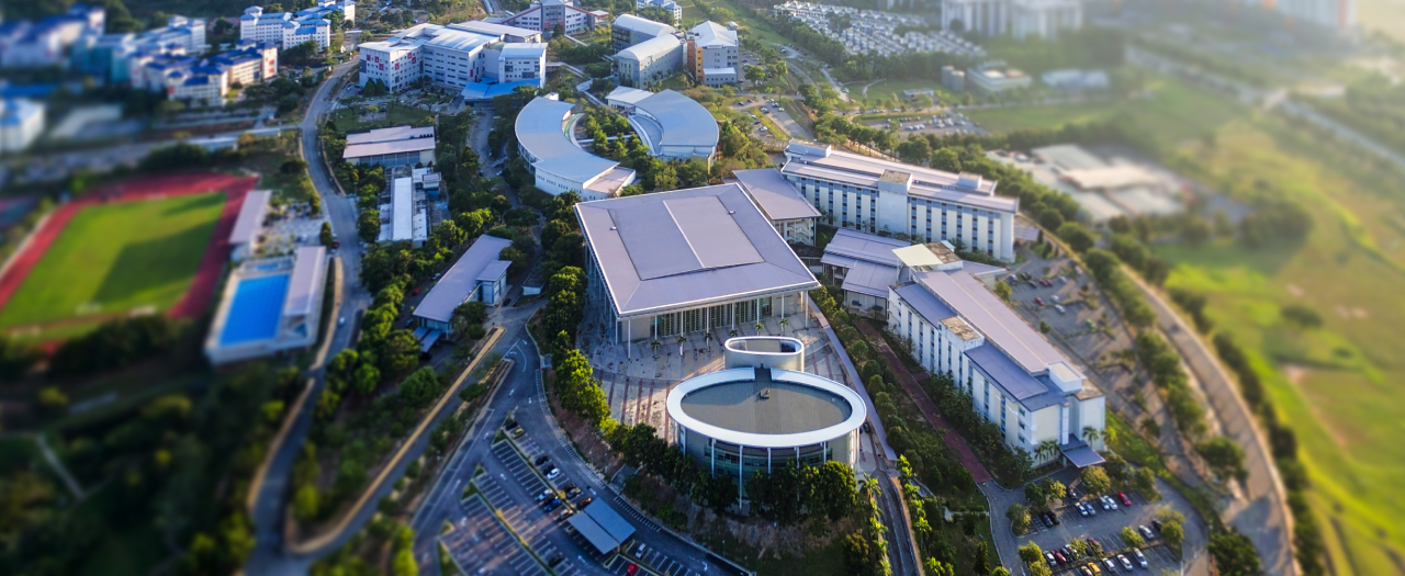 Aerial view of Multimedia University campus