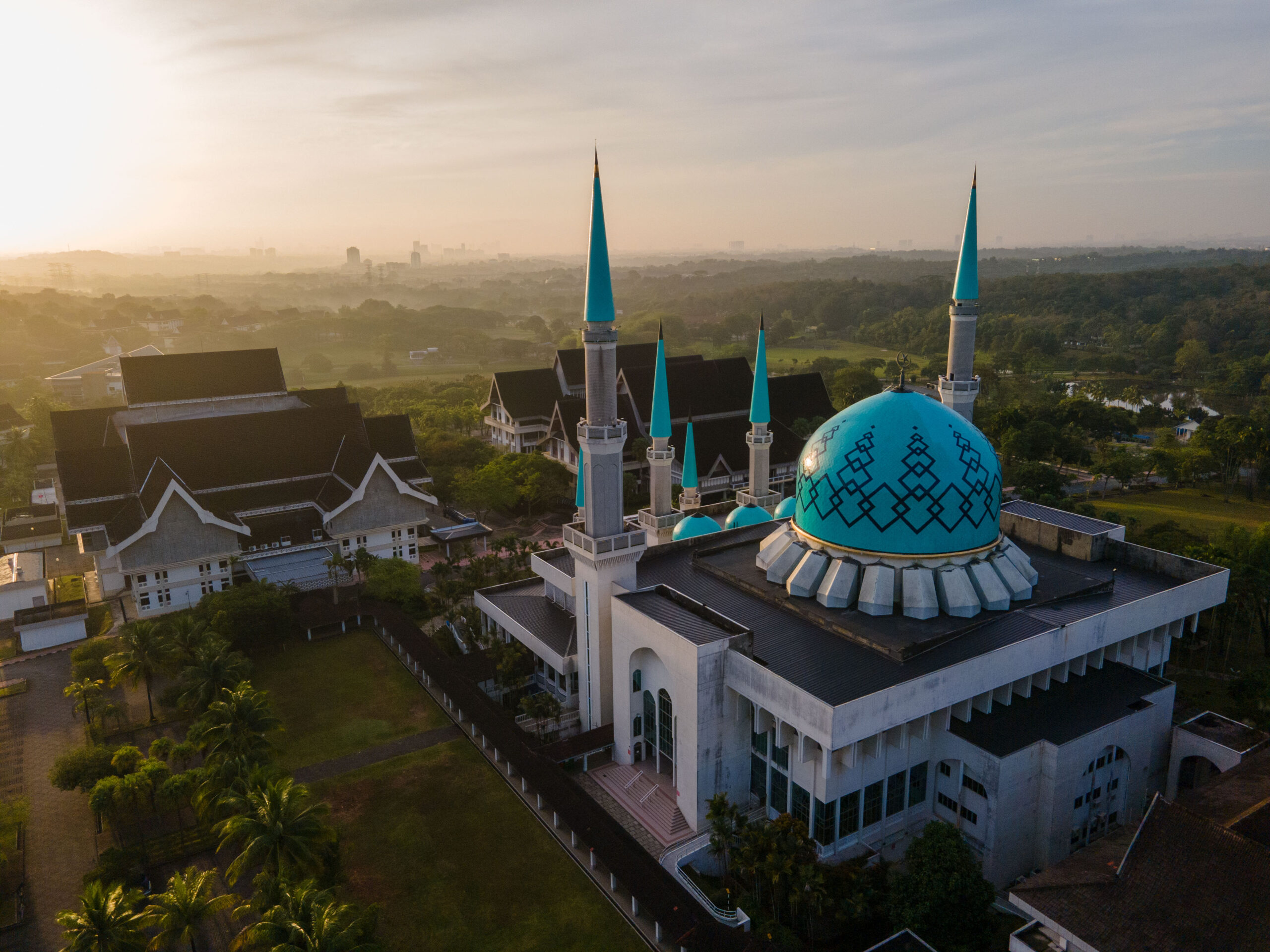Universiti Teknologi Malaysia campus at sunset